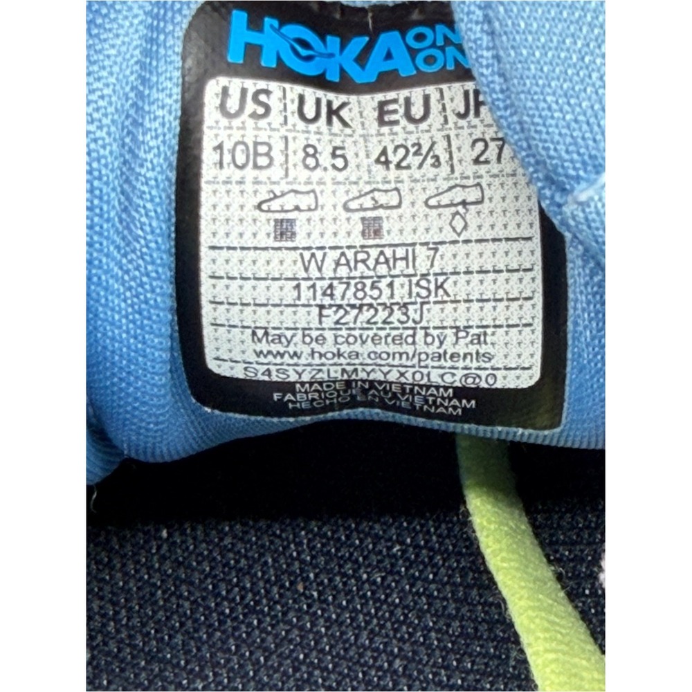 Hoka Arahi 7 Running Shoes Women 10 Blue Illusion Sunlit Ocean Stability Sneaker - Picture 11 of 11